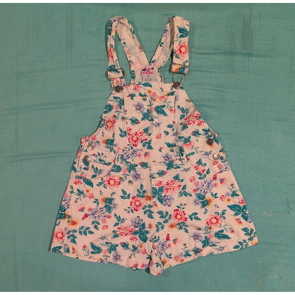 Vintage Girls Overalls Size 14 Floral